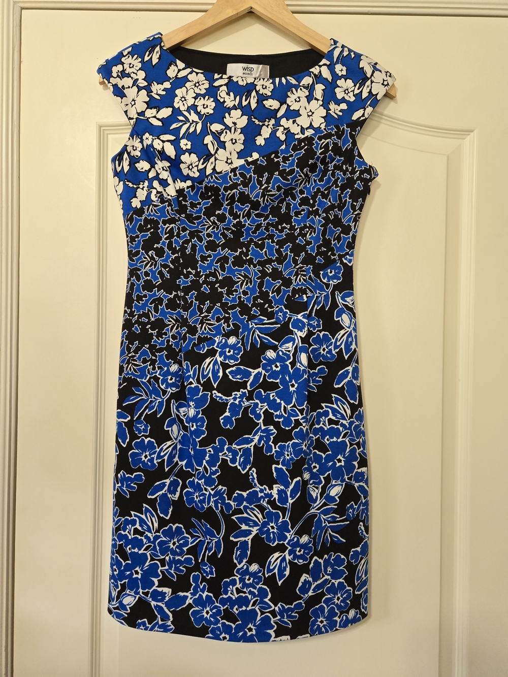 Wisp Blue Floral Midi Sheath Dress
